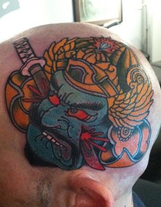 bishamon head tattoo