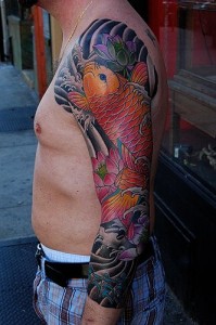 dana helmuth koi and lotus sleeve